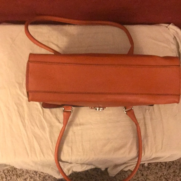 AUTHENTIC/Vintage  -  Orange Leather Prada Handbag - Picture 6 of 8